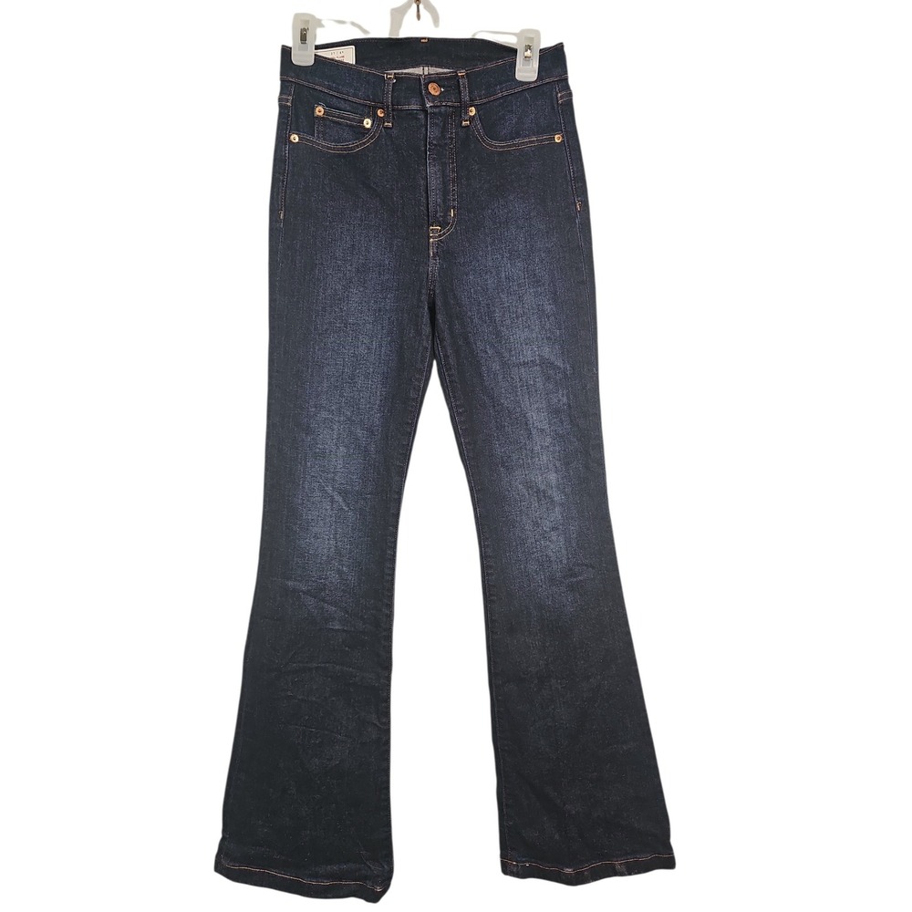 Gap Jeans 70s Flare High Rise Dark Wash Denim Blue Women 27/4R